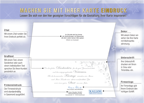 So könnte Ihr Eindruck aussehen