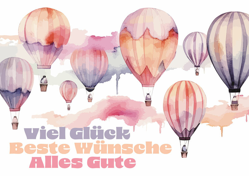 Ballons in zartem Aquarell