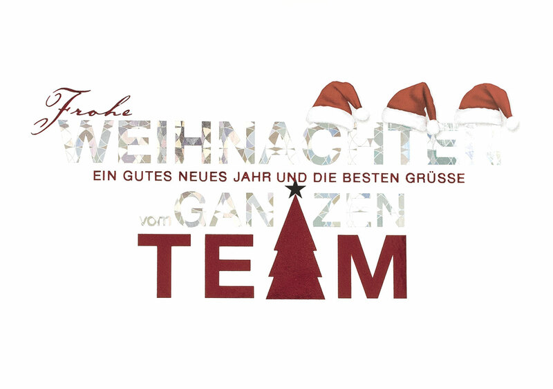 Das ganze Team Außergewöhnliche Weihnachtskarten für Firmen